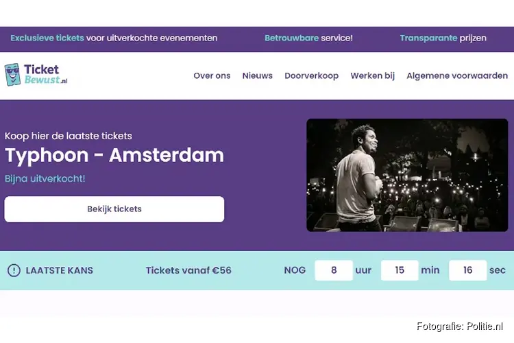Politie waarschuwt met nepwebsite voor ticketfraude